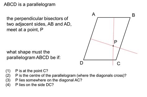 median don steward mathematics teaching bisecting adjacent sides   parallelogram
