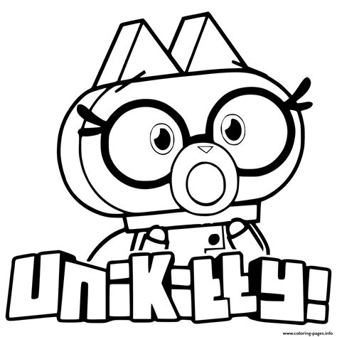 dr fox  unikitty coloring page printable