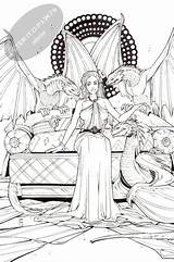 Daenerys Targaryen Braga Khaleesi Commission Designlooter Comicartfans sketch template