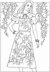Coloring Dover Books Publications Welcome Choose Board Fashions Fabulous Ch 1970s sketch template