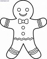 Gingerbread Man Coloring Pages Outline Clipart Colouring Snowman Fnaf Sweet Fox Easy Sheets Cute Children sketch template