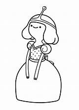 Coloring Princess Bubblegum Pages Adventure Time Outline Drawing Para Colorir Marceline Aventura Hora Desenhos Gum Rainicorn Lady Bubble Princesa Printable sketch template