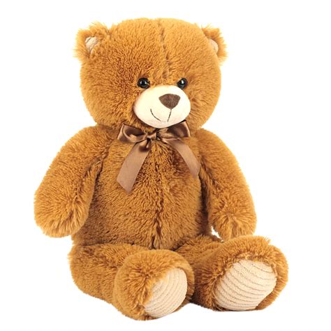 dee plush fuzzy brown teddy bear   large stuffed animal pal