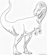 Rex Coloring4free Dinosaurs Colouring Printable Tyrannosaurus sketch template