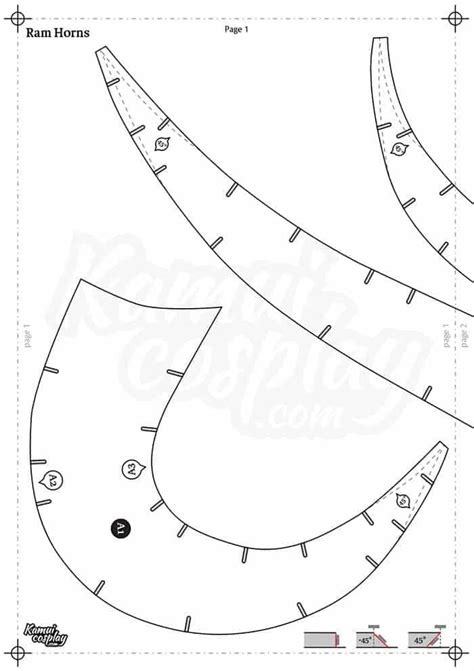 foam horn pattern collection downloadpdf cosplay horns cosplay
