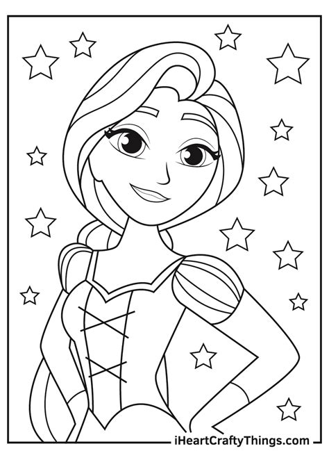 amazing coloring page rapunzel background coloring page