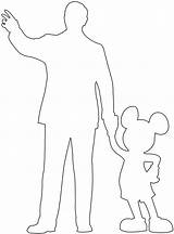 Disney Walt Mickey Outline Silhouette Drawing Silhouettes Svg Vector Coloring Pages sketch template