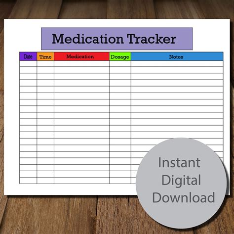 medicine tracker printable
