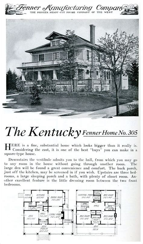 fenner kentucky house plan   ready built kit home colonial revival foursquare