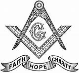 Masonic Symbol Freemason Clipart Freemasonry Symbols Lodge Faith Charity Hope Emblem Mason Freemasons Square Masons Drawing Clip Mean Faqs Ring sketch template