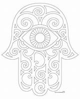Hamsa Coloring Hand Pages Drawing Blank Embroidery Pattern Patterns Printable Template Donteatthepaste Drawings Jewish Colouring Tattoo Beaded Eye Mano Color sketch template