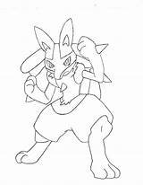 Lucario Lineart Pokemon Img01 sketch template
