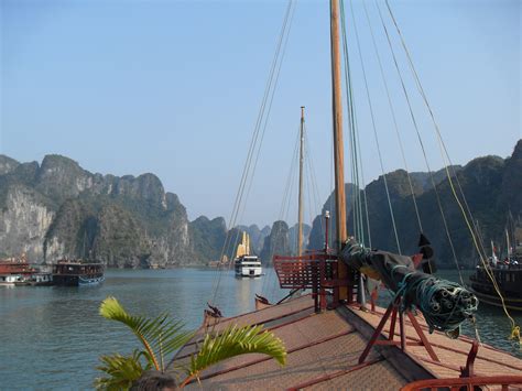 reisetagebuch vietnam auf einer dschunke  der halong bucht
