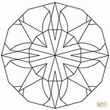 Kaleidoscope Coloring Pages Drawing Printable Adult Kids Coloringonly Getdrawings Popular sketch template