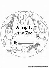 Coloring Zoo Pages Worksheets Book Kids Preschool Preschoolers Animals Printable Print Simple Educational Animal Books Wild Fun Theme Jungle Colouring sketch template