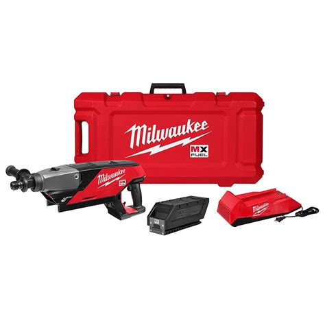 milwaukee mx fuel lithium ion cordless handheld core drill kit   batteries  charger