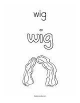 Coloring Wig Pages Ig Words Jig sketch template
