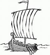 Viking Coloring Boat Library Clipart Colouring Sheet sketch template