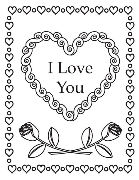 printable coloring pages valentines day cards  getcoloringscom