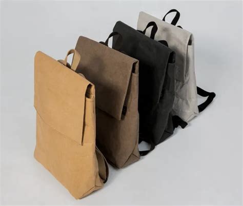 factory custom foldable backpack washable kraft paper backpack  street style buy paper