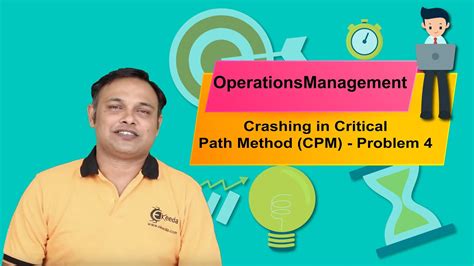 crashing  critical path method cpm problem  operations management youtube