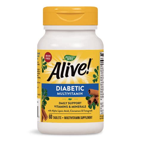 natures  alive diabetic multivitamin   vitamins  tablets