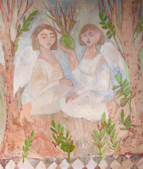 dasha pogodina angels modern art canvas oil gardens angel