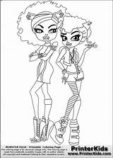 Monster High Pages Coloring Games Getcolorings Howleen sketch template