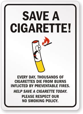 save  cigarette  day thousands  cigarettes die  burns