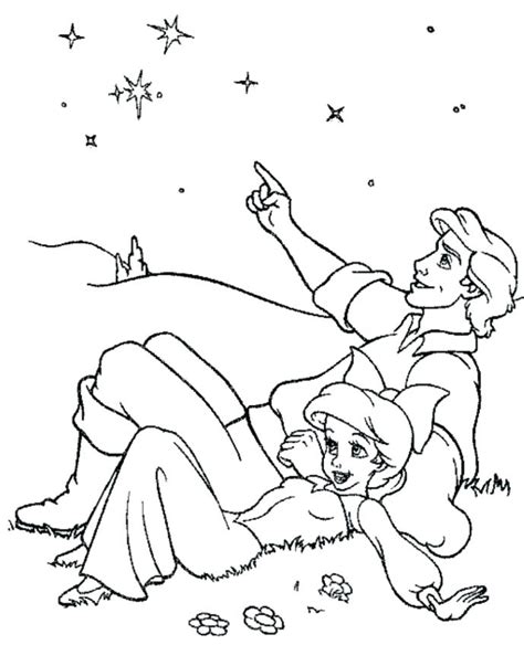 ariel and eric coloring pages at free printable