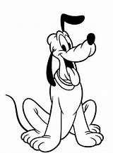 Pluto Disney Clipart Coloring Library Pages Printable sketch template