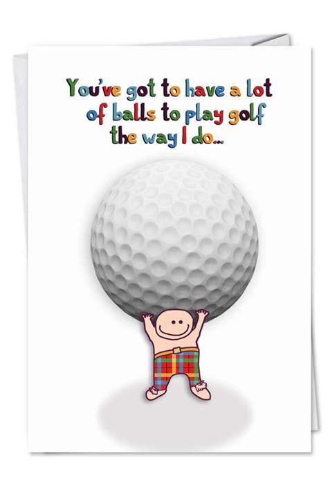 golf balls   funny birthday card