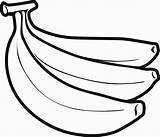 Banana Coloring Pages Fruit Popular sketch template
