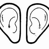 Coloring Ear Pages Pair sketch template