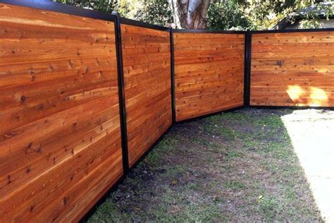 build  wood fence  metal posts   beautiful house fence design fence