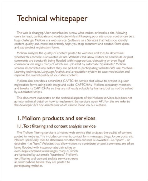 white paper formats