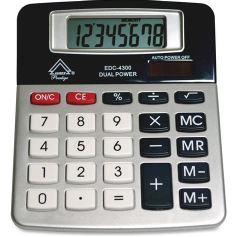aurex  digit compact desktop calculator silver black madill  office company