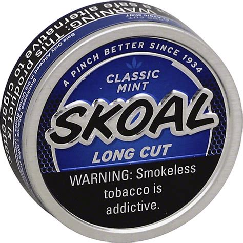 skoal smokeless tobacco classic mint long cut chewing tobacco