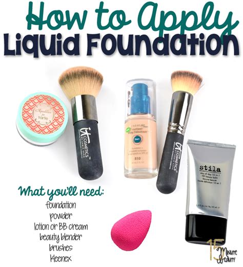 apply liquid foundation