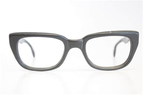 black retro glasses vintage eyeglass frames bcg glasses etsy