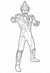 Ultraman Coloring Dibujos sketch template