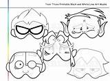 Titans Antifaz Robin Kids Disfraz Starfire sketch template