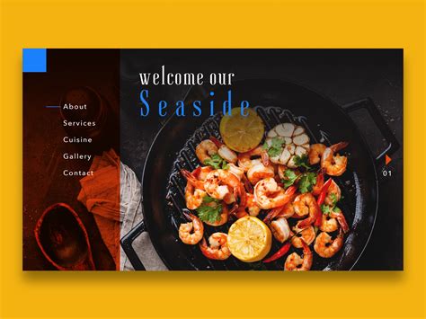 fish restaurant homepage  miray kurt  dribbble