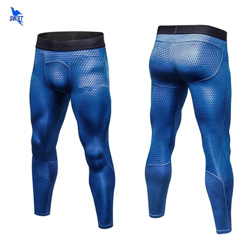 2018 running compression tights men breathable workout leggings gym