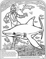 Printable Grade Colouring Dover Sharks Grundschule Hammerhead Doverpublications Ausmalbilder Requins Kostenlose Buch Ausmalen Malvorlagen Octonauts sketch template
