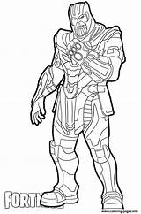 Thanos Fortnite Coloriage Dessin Gauntlet Imprimer Hulk Bambi Coloriages Royale Peely sketch template