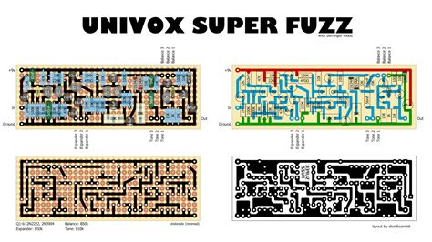 perf  pcb effects layouts univox superfuzz modded