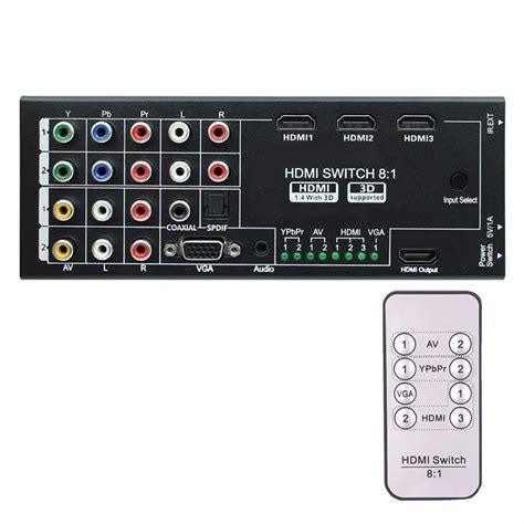 inputs   output multi function video audio adapter switch multi