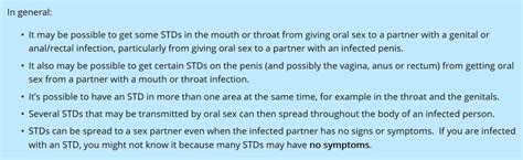 which stds can be passed on from oral sex