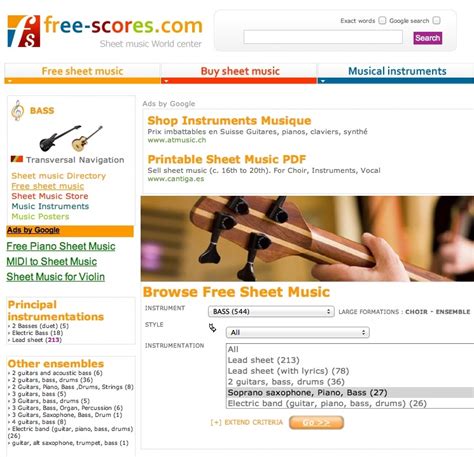 scorescom websites electricbassch